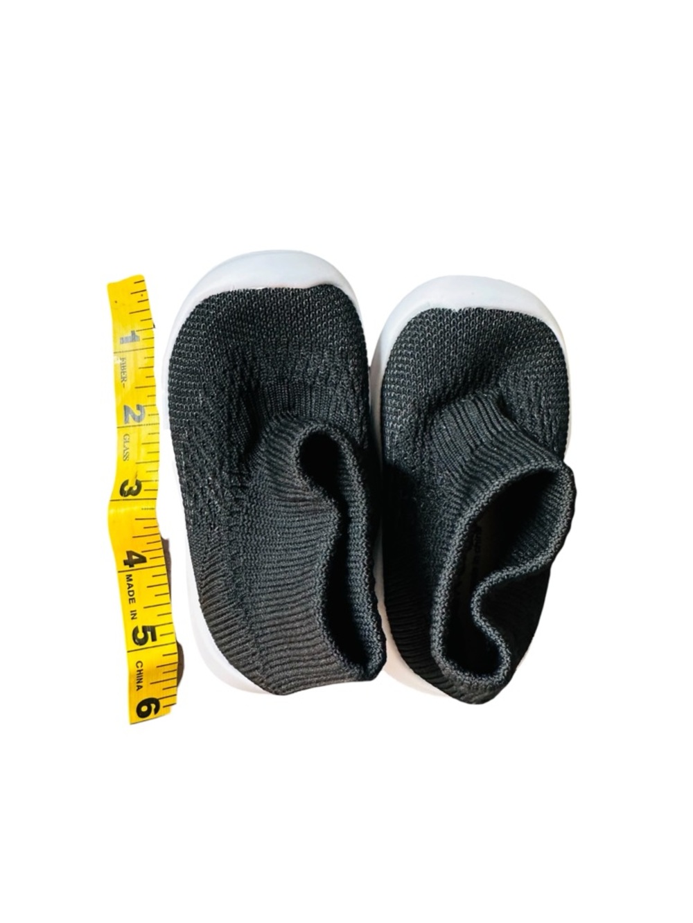 Black Slip-On Toddler Sock Shoes 7-8 Ages 1-3 NEW! - Picture 8 of 8